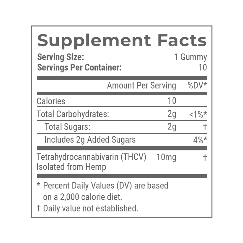 Fruity Focus- 10 mg Premium THCv Gummies (Passion Fruit)